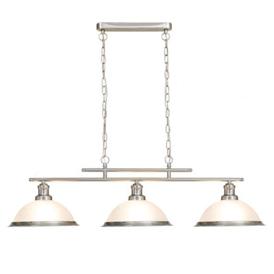 Detroit 3 Light Satin Silver Pendant Light
