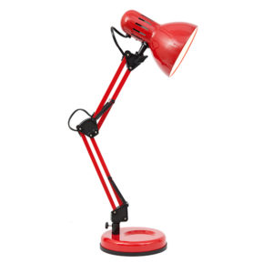Luca 1 Light Red Desk Lamp