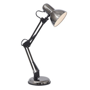 Luca 1 Light Gun Metal Desk Lamp