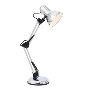 Luca 1 Light Chrome Desk Lamp