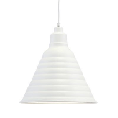 Cornwall 1 Light White Pendant Light