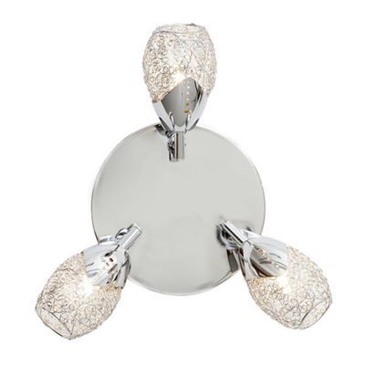 Mesh Oval 3 Light Chrome Spotlight