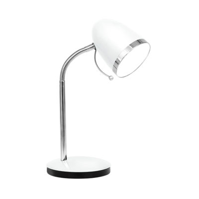 Bell 1 Light White Desk Lamp