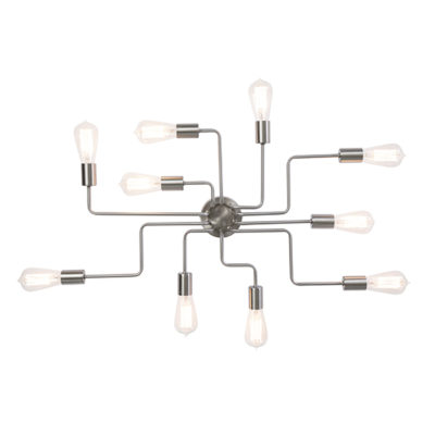 Matrix 10 Light Satin Silver Ceiling Light
