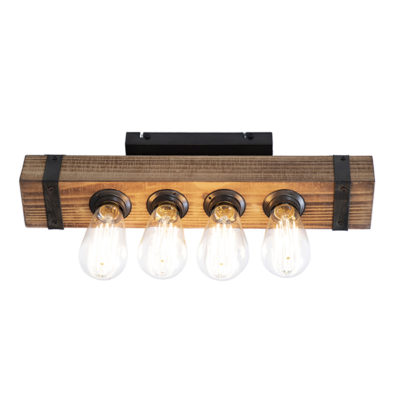 Montana 4 Light Black Ceiling Light