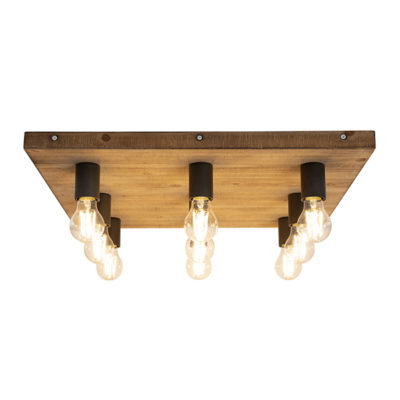 Dakota 9 Light Black Ceiling Light