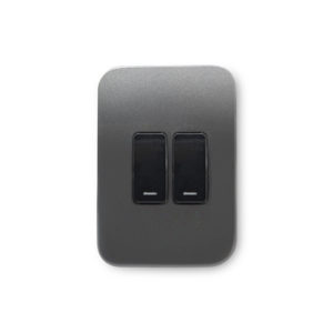 Veti 1 Gunmetal And Black 2 Lever 1 Way Wall Switch
