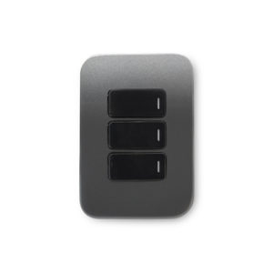 Veti 1 Gunmetal And Black 3 Lever 1 Way Wall Switch