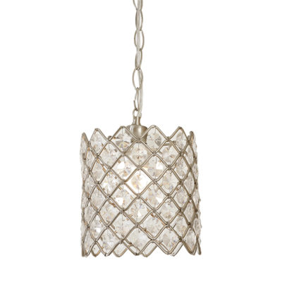 Bee 1 Light Satin Chrome Pendant Light