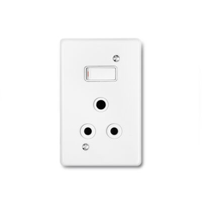 Lesco Steel White Wall Single Plug
