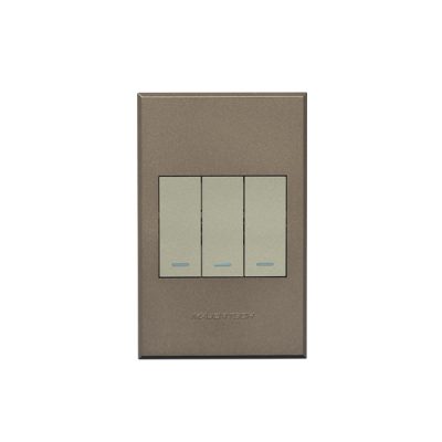 Veti 3 Bronze And Titanium 3 Lever Dim Press Excluding Dimmer