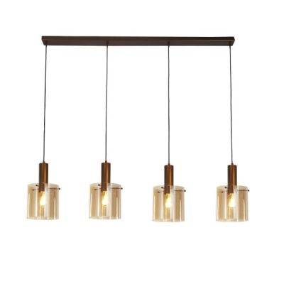 Jiraiya 4 Light Amber Pendant Light