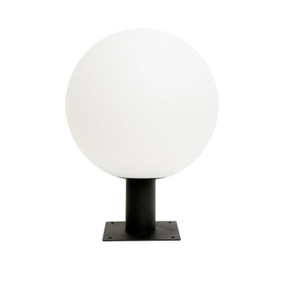 Sphere 300mm Black Outdoor Pedestal Light