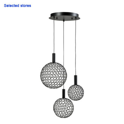 Karbonell Led 3 Light Black Pendant Light