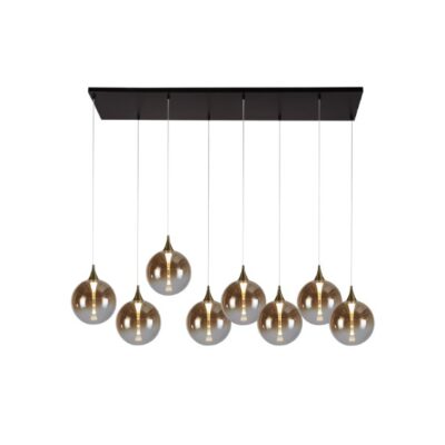 Aurum Led 8 Light Amber Pendant Light