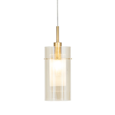 Duo 1 Light Champagne Pendant Light