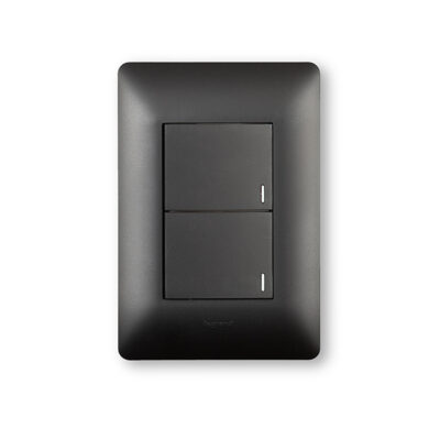 Ysalis Black 2 Lever 2 Way Wall Switch
