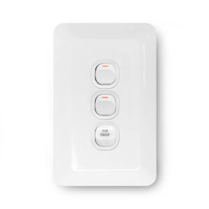 Lear G-s2000 White 3 Lever Dim Press Wall Switch Excluding Dimmer