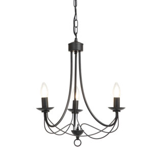 Maypole 3 Light Black Chandelier