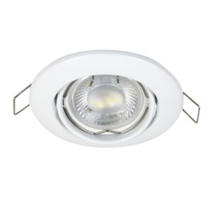 Basic White Tilt Down Lighter With Lamp Holder And Bracket Excluding Globe