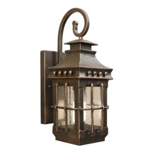 Toadbury Small Antique Gold Outdoor Wall Lantern