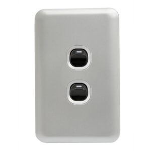 Lear G-2000 Silver 2 Lever 1 Way Wall Switch