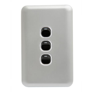 Lear G-2000 Silver 3 Lever 1 Way Wall Switch