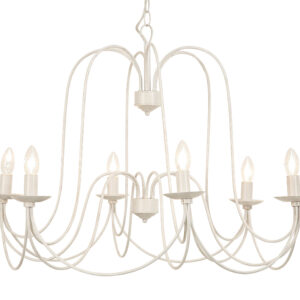 Rafaella 6 Light French White Chandelier
