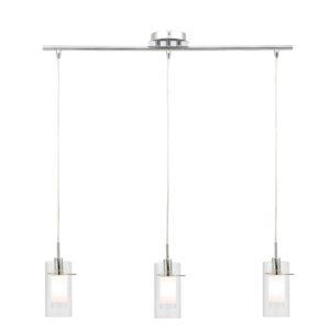 Duo 3 Light Clear Pendant Light