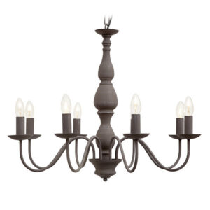 Anabella 8 Light Taupe Chandelier