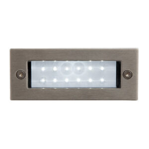 Clifton Led Satin Silver Outdoor Step Light