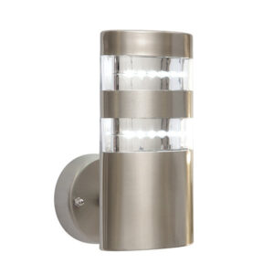 Fresnaye Led Satin Silver Outdoor Wall Light