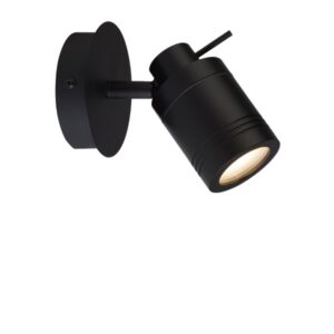 Saturn 1 Light Black Bathroom Ceiling Light