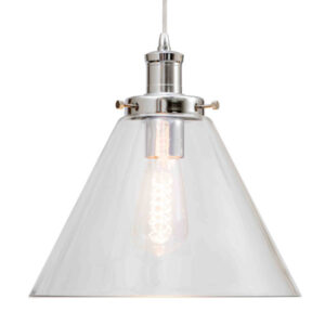 Cone Chrome Pendant Light