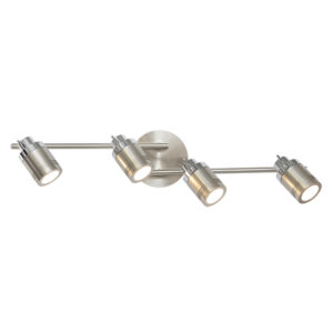 Saturn 4 Light Satin Silver Bathroom Ceiling Light