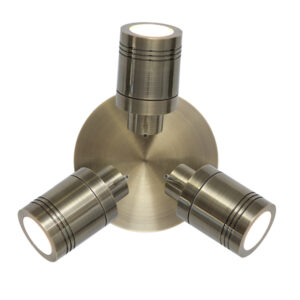 Saturn 3 Light Antique Brass Bathroom Ceiling Light