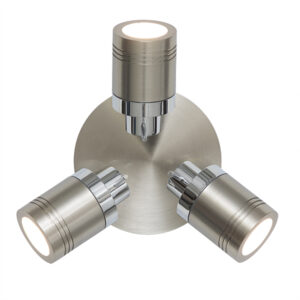 Saturn 3 Light Satin Silver Bathroom Ceiling Light