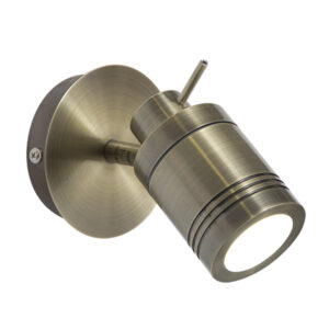 Saturn 1 Light Antique Brass Bathroom Ceiling Light