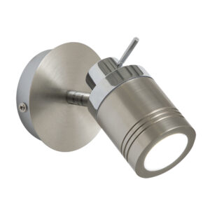 Saturn 1 Light Satin Silver Bathroom Ceiling Light