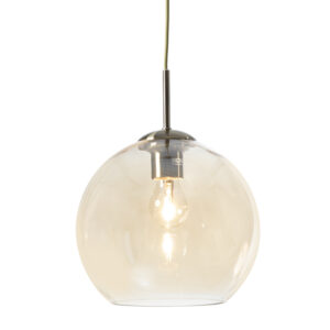 Travolta 1 Light Amber Pendant Light