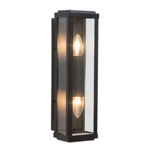 Dunkeld 2 Light Black Outdoor Wall Light