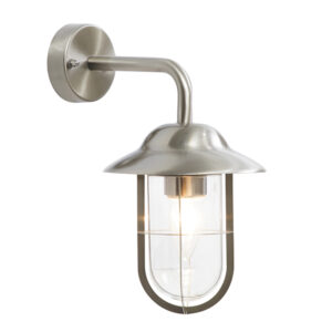 Portside Satin Silver Outdoor Wall Light
