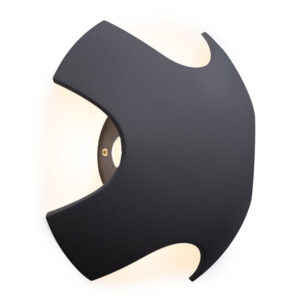 Club X Led Black Outdoor Wall Light