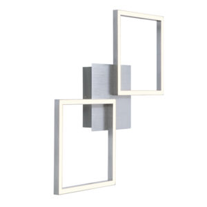 Quad Led 1 Light Satin Silver Wall Light