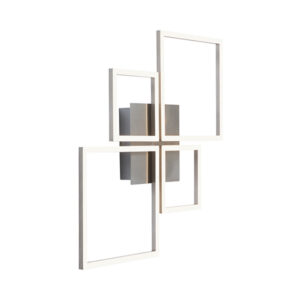 Quad Led 1 Light Satin Silver Wall Light