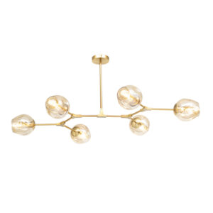 Molly 6 Light Satin Brass Ceiling Light