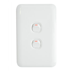 Lear G-2000 White 2 Lever 1 Way Wall Switch