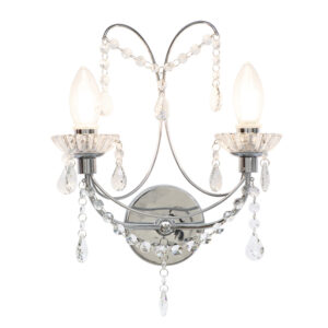 Harrington 2 Light Chrome Bathroom Wall Light