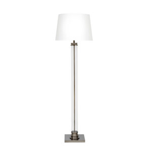Peninsular 1 Light Antique Brass Floor Lamp
