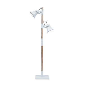 Malmo 2 Light White Floor Lamp